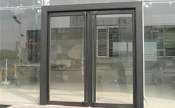 互助玻璃地弹门