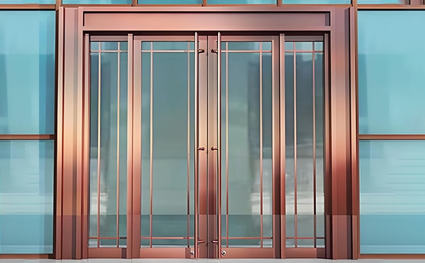 互助玻璃地弹门